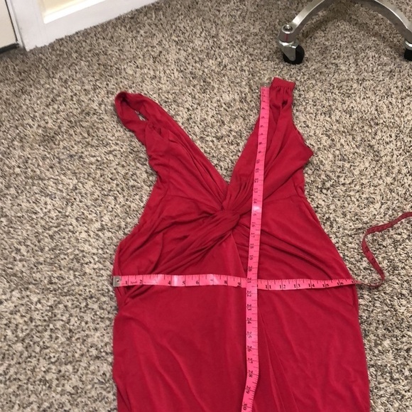 Katie May Leo Gown Maxi Dress Size Large Dark Pink Magenta Grecian Wrap - Picture 12 of 13